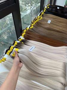 Envío a todo el mundo 2025 Venta caliente cabello vietnamita Remy Virgen Super doble dibujado Color Rubio extensiones a granel de alta calidad - Product Image 4