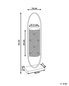 Support à bougie en acier, hauteur 53 cm, design ovale, décoration d'intérieur durable, porte-lanterne en métal - Product Image 1