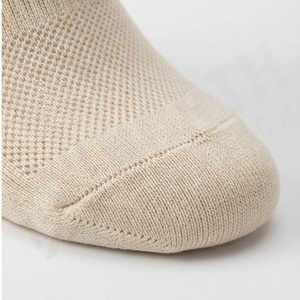 Beige Ankle <b>Socks</b> Solid Knitted Breathable Casual Daily Wear Adult Regular Style - Product Image 6