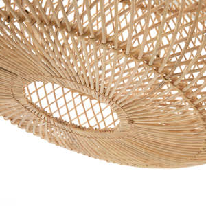 Lámpara colgante ovalada de ratán, pantalla de mimbre natural tejida a mano, lámpara colgante para sala de estar, dormitorio, decoración de hotel - Product Image 3