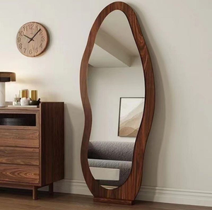 Classical European Style Metal Oval Dressing Floor Mirror Free Standing for Living Room Use - Product Image 4