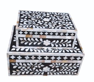 Caja de Joyería de Nácar del Fabricante – Organizador Rectangular de Lujo con Incrustaciones de Concha al por Mayor | Caja Decorativa | Caja Hecha a Mano - Product Image 2