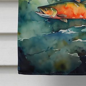 Large Salmon Yard Banner Artwork Multicolor Polyester House <b>Flag</b> <b>for</b> Porch Sleeve <b>Pole</b> Decorative Wall Hanging From Salmon House - Product Image 4