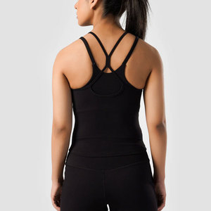 Nouveaux débardeurs de sport pour femmes OEM, 100 % coton, séchage rapide, respirants, col rond, vêtements de course confortables - Product Image 3