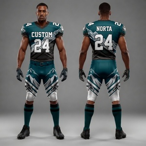 Premium Custom Sublimated American Football Uniform with Full Color Team Design and Moisture Wicking Fabric - Product Image 3