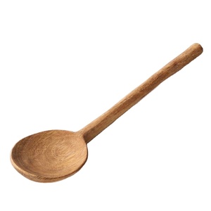 Juego de Cubiertos de cuchara de madera de mango Natural hecho a mano de alta calidad con mango de madera para bodas y uso en la cocina - Product Image 1