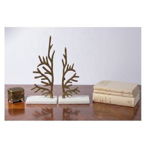 Sujetalibros de Aluminio Pulido con Hoja Dorada Antigua, 27x23cm, Organizador de Escritorio para Estudio/Hogar, Regalo para Amantes de los Libros, Sala de Estar - Product Image 4