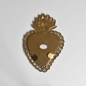 Heart Shape Brass Wall Hanging Sacred <b>Mirror</b> Traditional Decor Indoor Living Room Valentine's Day 100% Handmade - Product Image 6