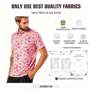 Chemise de sport vintage à manches courtes en coton 100% personnalisée, respirante, avec logo imprimé, séchage rapide, pour homme, pour le golf - Product Image 3