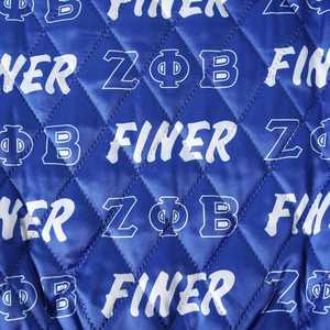 Chaqueta Bomber Blanca de Satén Zeta Phi Beta, Bordado Personalizado en Chenilla, Ropa de Hermandad Griega, Unisex Premium - Product Image 5