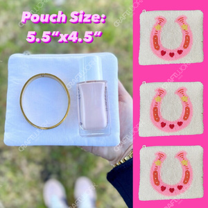 Handmade Beaded Horseshoe Coin Pouch Good Luck Charm Clutch Zip <b>Mini</b> Bag Women Novelty Gift OEM Supplier Export - Product Image 6