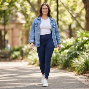 Leggings de sport taille haute pour femme, respirants, séchage rapide, couleurs unies, avec logo personnalisé, côtelés, haute élasticité, sans couture, effet push-up fessier - Product Image 2