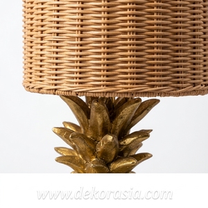 Lámpara de Mesa Moderna de Lujo de Madera de Piña con Bombillas Incandescentes para Decoración del Hogar, Lámpara de Escritorio Portátil y Diseño Personalizado - Product Image 4
