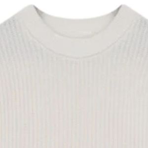 Suéter de punto acanalado de algodón suave con lavado pesado, cuello redondo, manga larga, estilo minimalista casual para hombre, ajuste cómodo, estilo premium. - Product Image 4