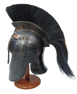 Casque de Troie grec médiéval en acier doux, armure de guerrier spartiate entièrement portable, costume de foire Renaissance, vente en gros - Product Image 1