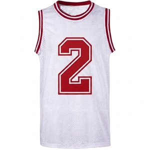 Maillot de basket-ball personnalisé pour homme, blanc, en mesh, sans manches, col rond, respirant, vêtements d'équipe - Product Image 4