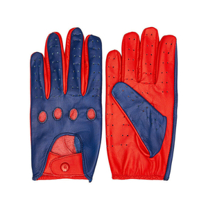 Gants de conduite de luxe pour hommes, toutes saisons, en cuir, compatibles écran tactile, avec doublure en soie respirante et écologique, design longueur poignet - Product Image 1
