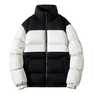 Blouson d'hiver matelassé pour homme 2026 de qualité supérieure, en toile, col montant, logo frontal, style bulle, disponible dans toutes les couleurs et tailles - Product Image 4