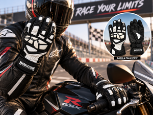 Gants de moto en cuir respirant, durables et de qualité supérieure, résistants aux rayures, compatibles avec les écrans tactiles, pour la conduite en extérieur - Product Image 6