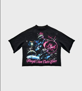 Streetwear sur mesure poids lourd 300 GSM 3D partout impression DTG surdimensionné T-shirt T-shirts T-shirts fabricant de coton - Product Image 5