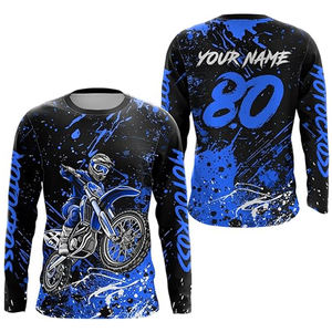 Jersey de Motocross Personalizado, Transpirable, de Malla, para Ciclismo de Descenso MTB, Ropa Deportiva de Poliéster/Nailon, Manga Larga, de Secado Rápido - Product Image 5