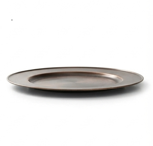 Assiette de service en cuivre antique de haute qualité pour mariage, événement, dîner, service de nourriture - Product Image 3