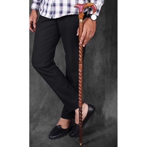 Fournisseur de bâtons de randonnée traditionnels en bois, canne de marche en bois massif pour un confort quotidien, aventure en plein air, bâton de marche en bois - Product Image 1