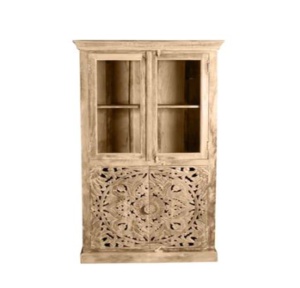 Nouveau meilleur Design moderne 100% en bois de mangue pur armoire à 2 portes, vitrine Standard - Product Image 4