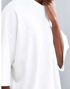 Camisetas de algodón de 260 g/m² de estilo urbano para hombre, con lavado ácido, al por mayor, lisas, desgastadas, de corte holgado y oversize - Product Image 2