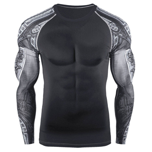 เสื้อรัดรูปสำหรับฝึกซ้อม BJJ ยิวยิตสู ขายส่ง ผลิตจากผ้าสแปนเด็กซ์ โพลีเอสเตอร์ แห้งเร็ว ระบายอากาศได้ดี ป้องกันแบคทีเรีย UPF50+ - Product Image 4