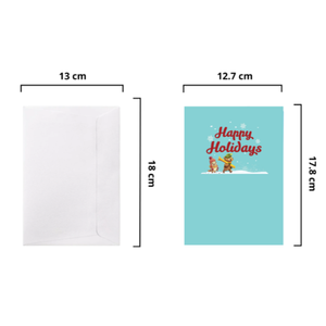 Tarjeta 3D Pop-up de Animales del Bosque en la Nieve de Invierno con Sobre, Tarjetas de Felicitación Navideñas Hechas a Mano de Papel - Product Image 2