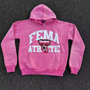 เสื้อฮู้ดดี้ผ้าฟลีซหนานุ่มพิเศษ 100% โมดอล สำหรับผู้ชาย น้ำหนัก 430gsm/550gsm สไตล์วินเทจ พิมพ์ลายดิจิตอล ปักลาย  แบบสองด้าน - Product Image 3