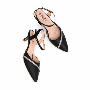 Chaussures plates confortables noires WN5340 Court - Product Image 1