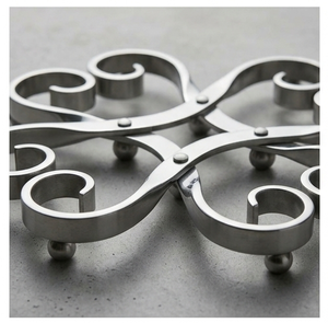 Salvamanteles de Acero Inoxidable con Forma de Flor, Resistente al Calor, Diseño de Espiral, Tapete para Mesa - Product Image 3