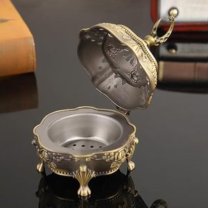 Antique Brass Incense <b>Burner</b> Crescent Moon Aromatherapy Diffuser Ornate Floral Incense Holder <b>for</b> Home Decor - Product Image 4