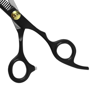 Ciseaux professionnels pour cheveux de 6,0 pouces, ciseaux à effiler à dents en V, ciseaux de coiffure en acier japonais à pointe droite et arrondie - Product Image 4