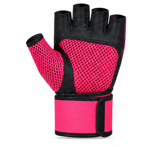Guantes Interiores de Boxeo de Cuero de Venta Directa de Fábrica, Diseño de Medio Dedo, Cierre de Gancho y Bucle, Guantes de Seguridad para Entrenamiento - Product Image 5