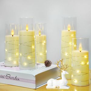 Candele LED Senza Fiamma per Atmosfera Romantica, Set da 5 Pezzi con Timer, Candele LED Tremolanti in Acrilico per un'Atmosfera Accogliente - Product Image 2