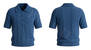 Cárdigan de Punto de Manga Corta a la Moda, Estilo 2026, con Cuello Abotonado, Suave, Informal y Cómodo, Tipo Polo - Product Image 6