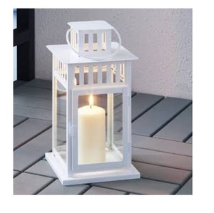 Farol de Metal Decorativo Hecho a Mano con Forma Personalizada y Recubrimiento de Polvo Blanco, Farol para Velas para el Hogar, Hoteles y Bodas - Product Image 1