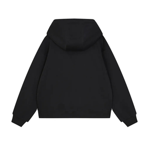 เสื้อฮู้ดดี้ผู้ชายผ้าฝ้ายหนานุ่มคุณภาพสูงแบบขายส่ง ทรงหลวม แขนยาว มีซิป กระเป๋า ซับในผ้าทวิล กระดุมติดหน้า - Product Image 2