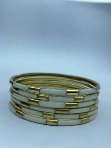 Resin Brass Bangle Set Wholesale Ethnic Modern <b>Boho</b> Statement Bangles for Women Party Occasion - Product Image 1