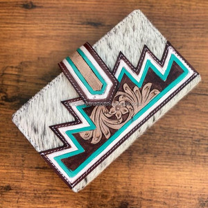 Nouveau Western élégant cheveux sur peau couleur usiné fourrure cuir pochette femmes conçu sac à main vente chaude en cuir usiné portefeuille Unique - Product Image 4