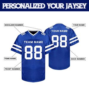 Wholesale Supplier American Football Jersey Polyester <b>Mesh</b> Dazzle <b>Screen</b> Printing OEM Custom Logo V Neck Durable Gear - Product Image 4
