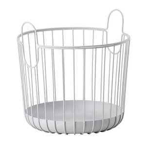 Round Black Metal Wire <b>Storage</b> <b>Basket</b> with Handles Nordic Style Iron Laundry Hamper Multi-functional Sundries Bin for Home - Product Image 3