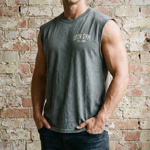 Débardeur Homme Personnalisé avec Logo, Coton Lourd Délavé Style Vintage, Coupe Oversize Épaules Tombantes, Idéal Musculation et Sport, 100% Coton - Product Image 1