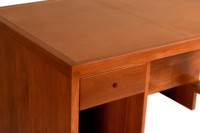 Scrivania Regolabile in Altezza in Legno Massello con Cassetto Singolo Automatico, Tavolo da Scrittura Moderno Personalizzabile