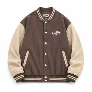 Veste universitaire pour homme la plus vendue avec col rabattable, logo frontal, fermeture boutonnée en laine/polyester, coupe-vent et chauffante pour l'hiver - Product Image 2
