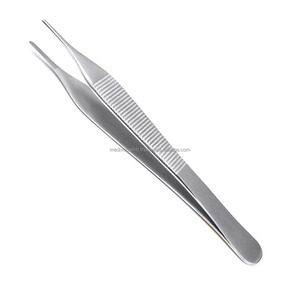 10 Pinzas Adson para Tejido, 4.75in 12cm, Acero Inoxidable Dentado, Instrumentos Quirúrgicos Manuales de Alta Calidad, Certificación CE, Venta al por Mayor - Product Image 5