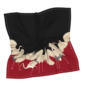 2026 Wholesale In-Stock Custom Ethnic <b>Bandanas</b> Printed Black Cotton Silk Polyester Scarf with Logo Outdoor Unisex - Product Image 1